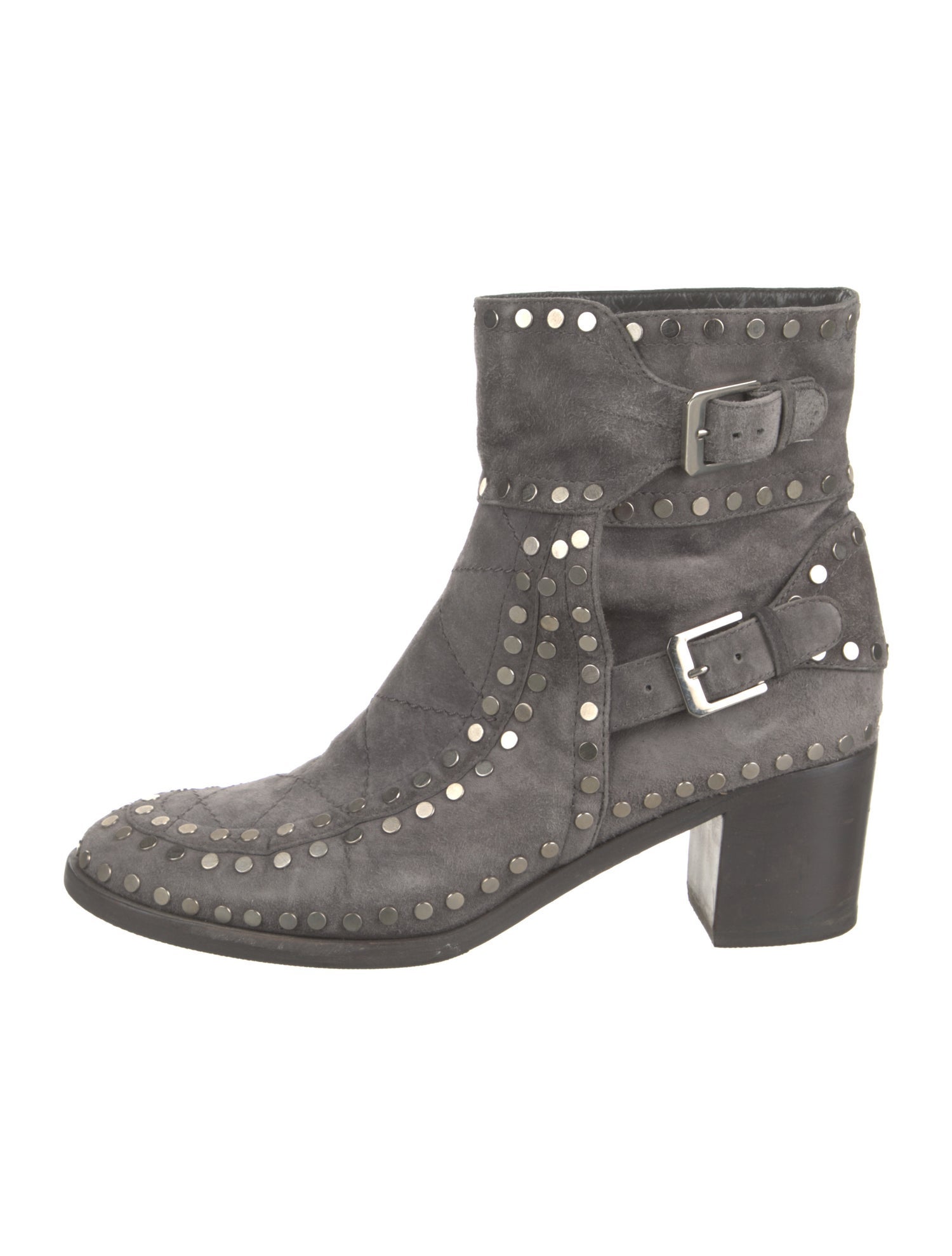 Laurence Dacade Suede Studded Accents Boots