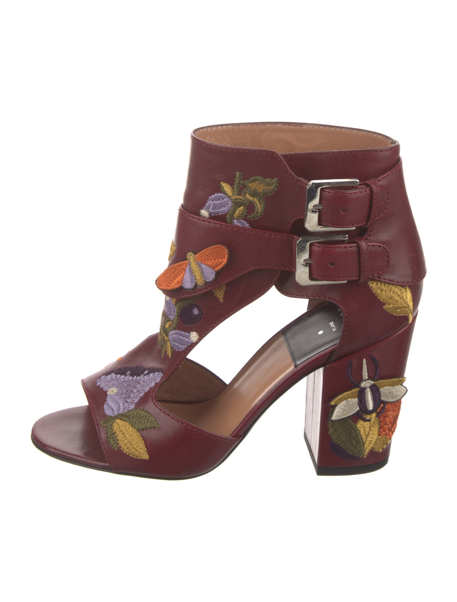 Laurence Dacade Leather Embroidered Accent Sandals