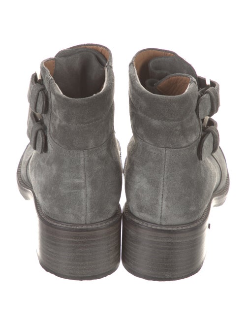 Laurence Dacade Suede Colorblock Pattern Moto Boots