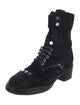 Laurence Dacade Velvet Combat Boots