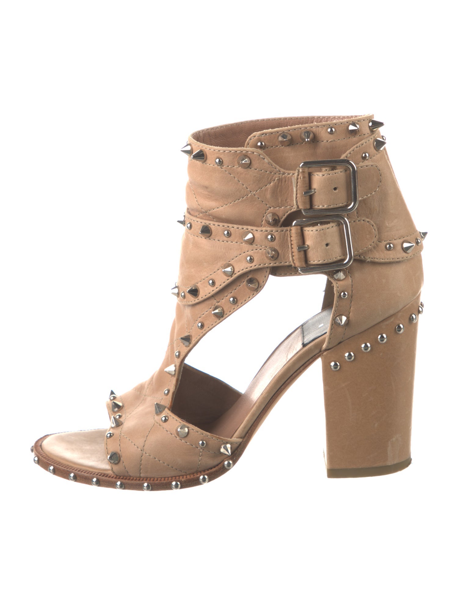 Laurence Dacade Leather Studded Accents Gladiator Sandals
