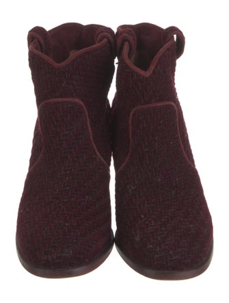 Laurence Dacade Velvet Colorblock Pattern Boots