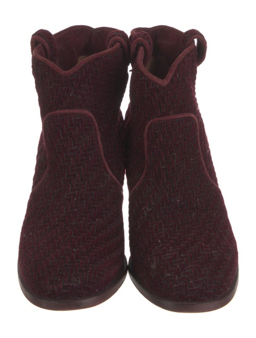 Laurence Dacade Velvet Colorblock Pattern Boots