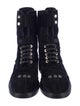 Laurence Dacade Velvet Combat Boots