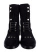 Laurence Dacade Suede Studded Accents Combat Boots