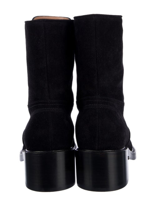 Laurence Dacade Suede Studded Accents Combat Boots