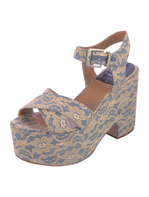 Laurence Dacade Lace Floral Print Sandals