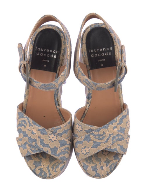 Laurence Dacade Lace Floral Print Sandals