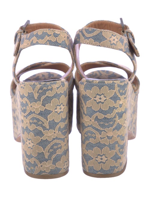 Laurence Dacade Lace Floral Print Sandals