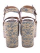 Laurence Dacade Lace Floral Print Sandals