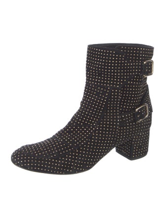 Laurence Dacade Suede Patterned Moto Boots