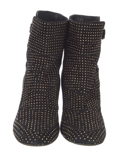 Laurence Dacade Suede Patterned Moto Boots