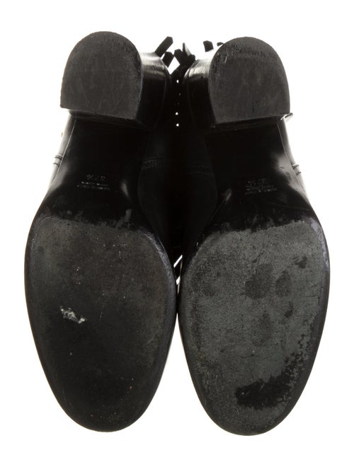 Laurence Dacade Leather Fringe Trim Accent Combat Boots