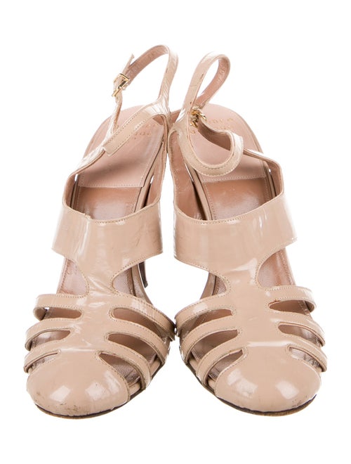 Laurence Dacade Patent Leather Cutout Accent Slingback Pumps