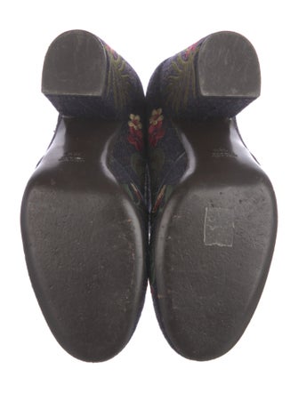 Laurence Dacade Wool Floral Print Western Boots