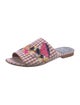 Laurence Dacade Printed Embroidered Accent Slides