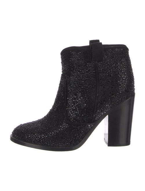 Laurence Dacade Suede Crystal Embellishments Boots