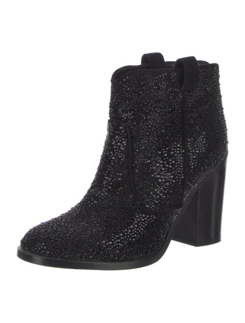 Laurence Dacade Suede Crystal Embellishments Boots