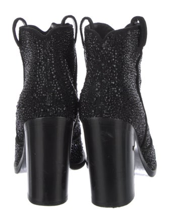 Laurence Dacade Suede Crystal Embellishments Boots