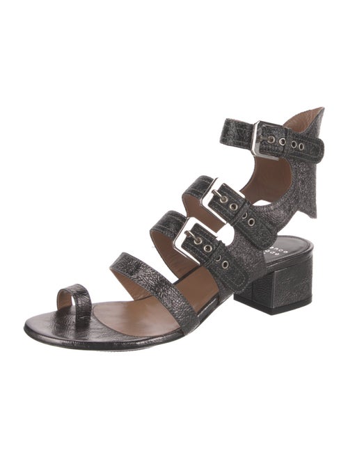 Laurence Dacade Leather Cutout Accent Gladiator Sandals
