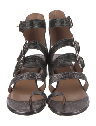 Laurence Dacade Leather Cutout Accent Gladiator Sandals