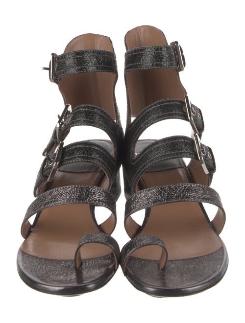 Laurence Dacade Leather Cutout Accent Gladiator Sandals