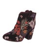 Laurence Dacade Velvet Floral Print Western Boots