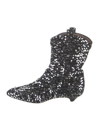 Laurence Dacade Sequins Patterned Combat Boots