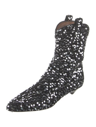 Laurence Dacade Sequins Patterned Combat Boots