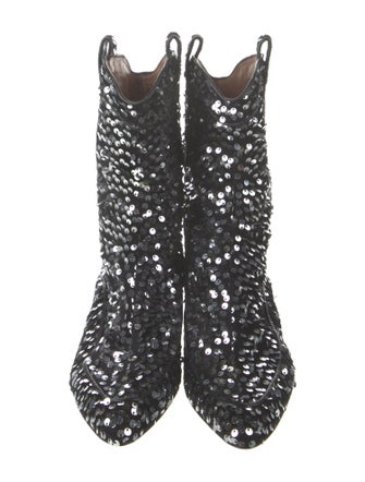 Laurence Dacade Sequins Patterned Combat Boots