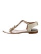 Laurence Dacade Glitter T-Strap Sandals
