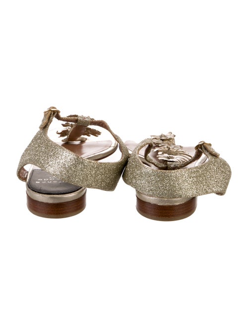 Laurence Dacade Glitter T-Strap Sandals