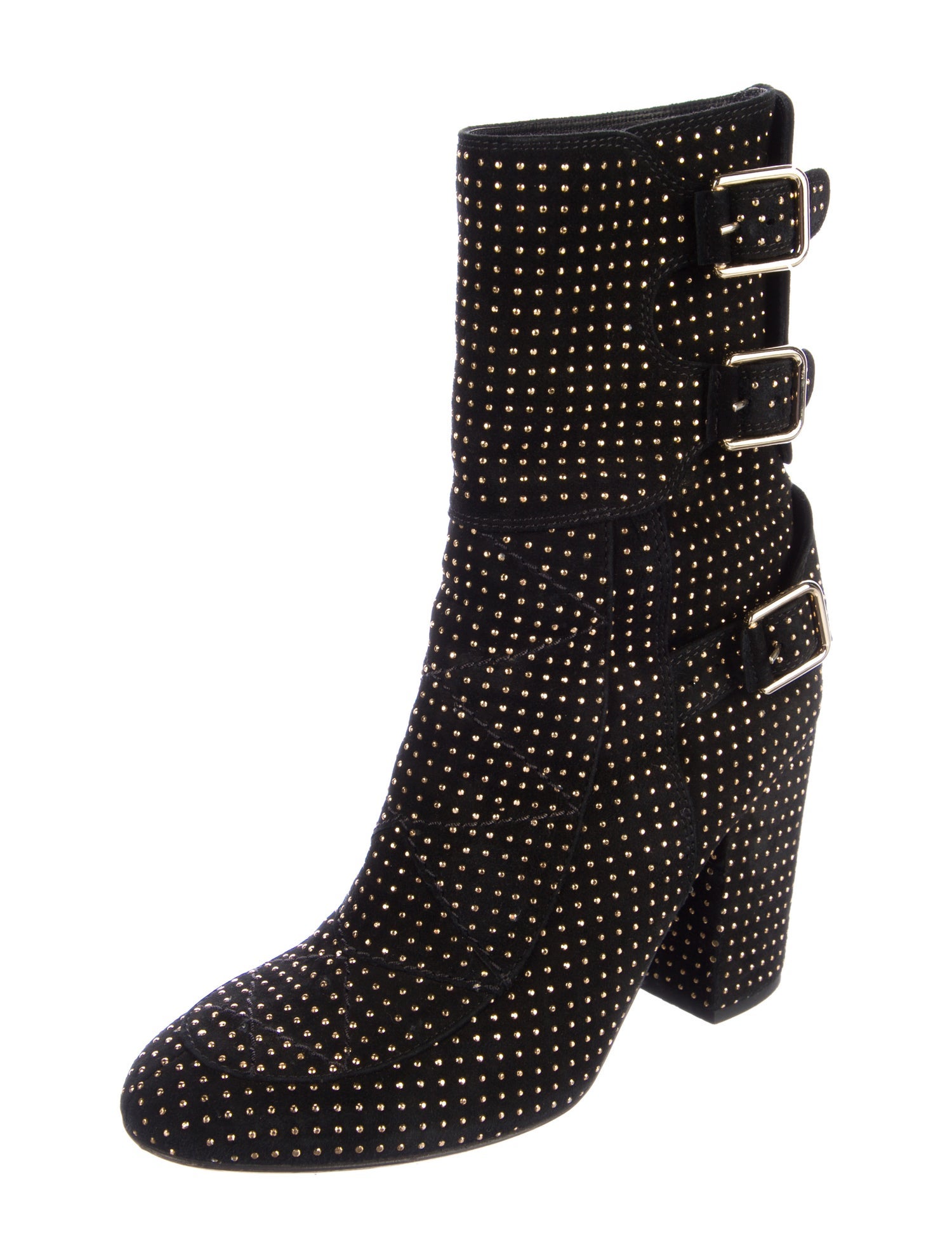 Laurence Dacade Suede Whipstitch Trim Boots