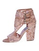 Laurence Dacade Lace Animal Print T-Strap Pumps