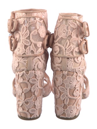 Laurence Dacade Lace Embroidered Accent Gladiator Sandals