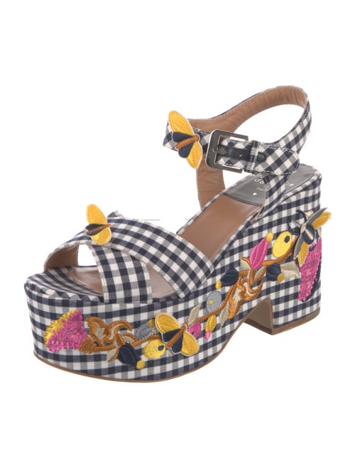 Laurence Dacade Canvas Printed Sandals