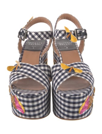 Laurence Dacade Canvas Printed Sandals