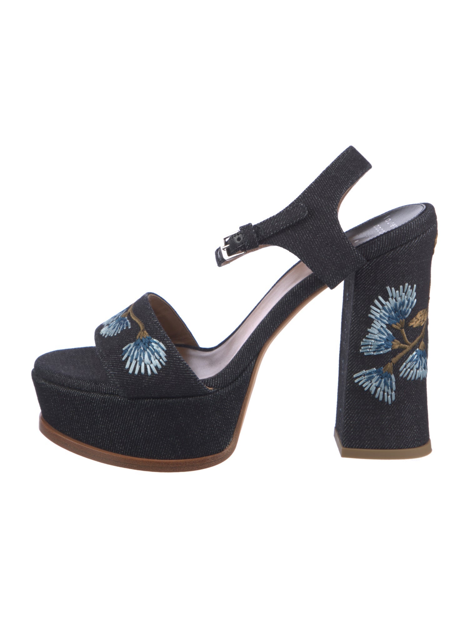 Laurence Dacade Denim Printed Sandals