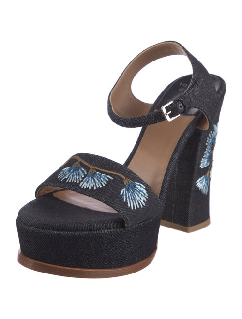 Laurence Dacade Denim Printed Sandals