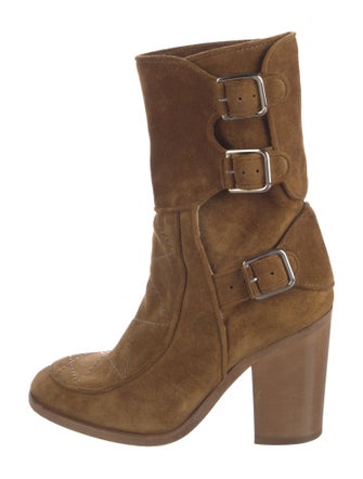 Laurence Dacade Suede Moto Boots