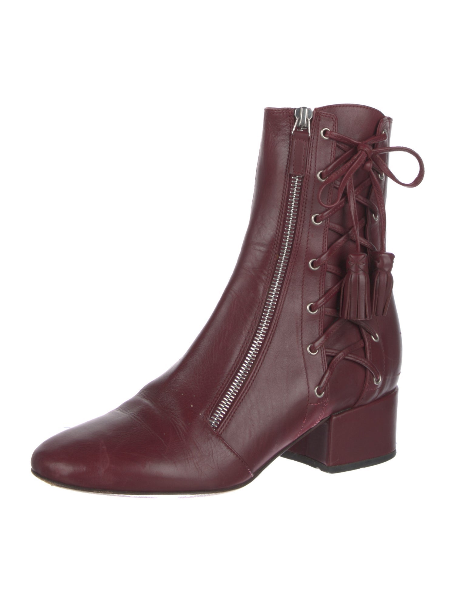 Laurence Dacade Leather Bow Accents Combat Boots