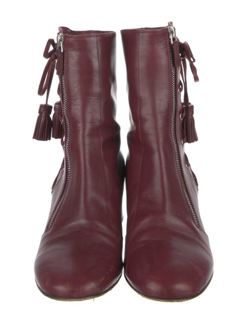 Laurence Dacade Leather Bow Accents Combat Boots