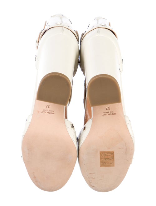 Laurence Dacade Leather Cutout Accent T-Strap Pumps