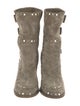 Laurence Dacade Suede Studded Accents Combat Boots