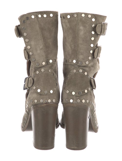Laurence Dacade Suede Studded Accents Combat Boots
