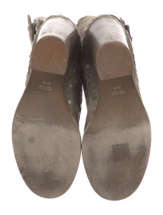 Laurence Dacade Suede Studded Accents Combat Boots