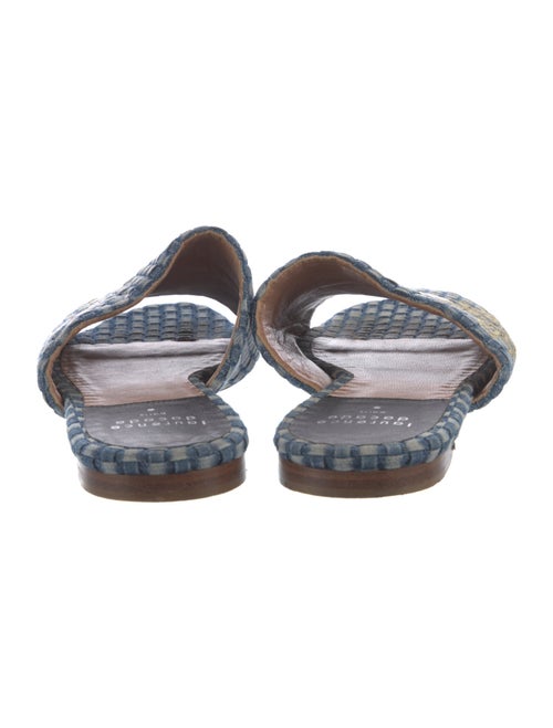 Laurence Dacade Denim Floral Print Slides