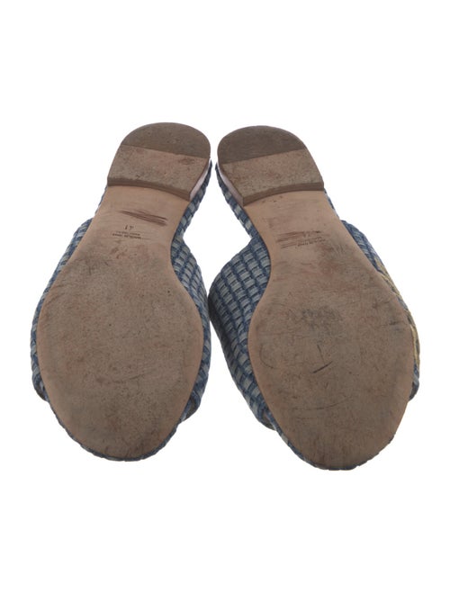 Laurence Dacade Denim Floral Print Slides