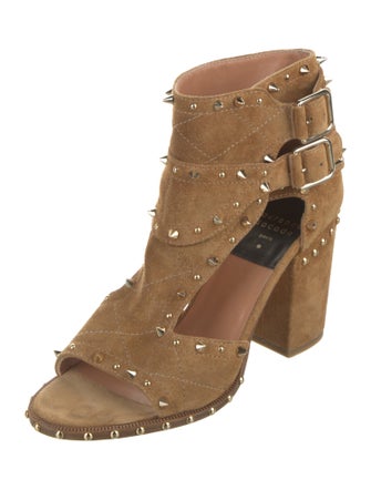 Laurence Dacade Suede Studded Accents Gladiator Sandals
