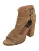 Laurence Dacade Suede Studded Accents Gladiator Sandals